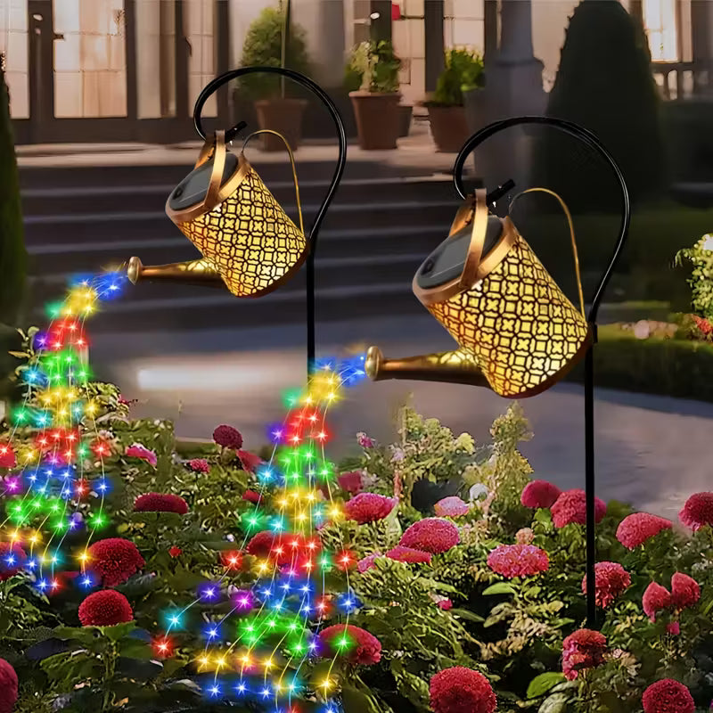 Arrosoir Solaire LED – Effet Cascade Étoilée