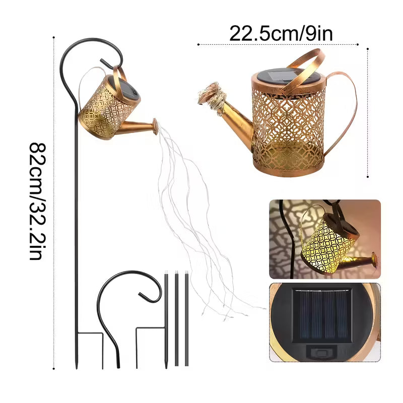 Arrosoir Solaire LED – Effet Cascade Étoilée