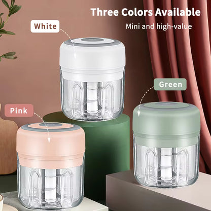 HiPiCok hachoir à viande électrique broyeur d'ail hachoir alimentaire Mini