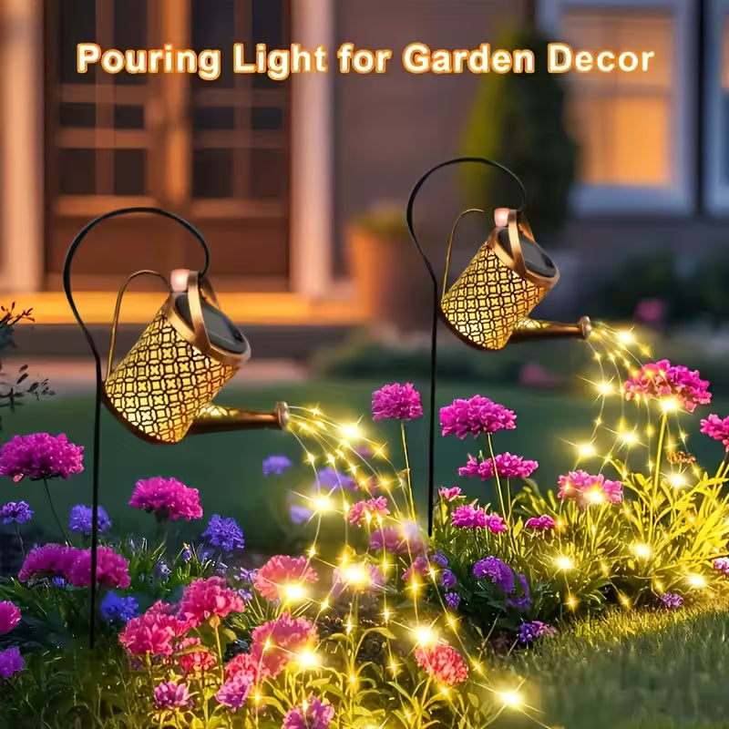 Arrosoir Solaire LED – Effet Cascade Étoilée